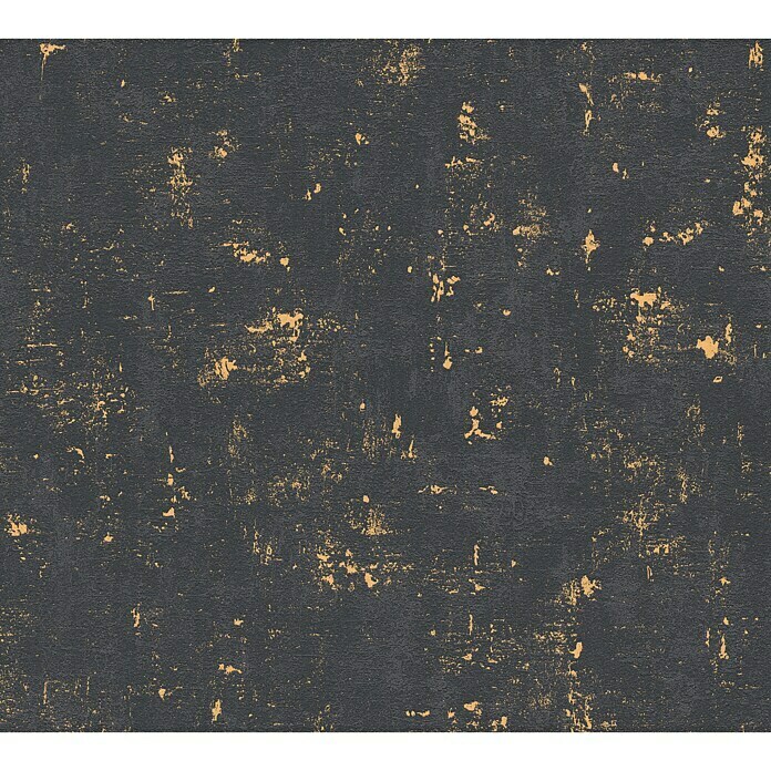 AS Creation Trendwall Vliestapete (Schwarz/Gold, Betonoptik, 10,05 x 0,53  m) | BAUHAUS