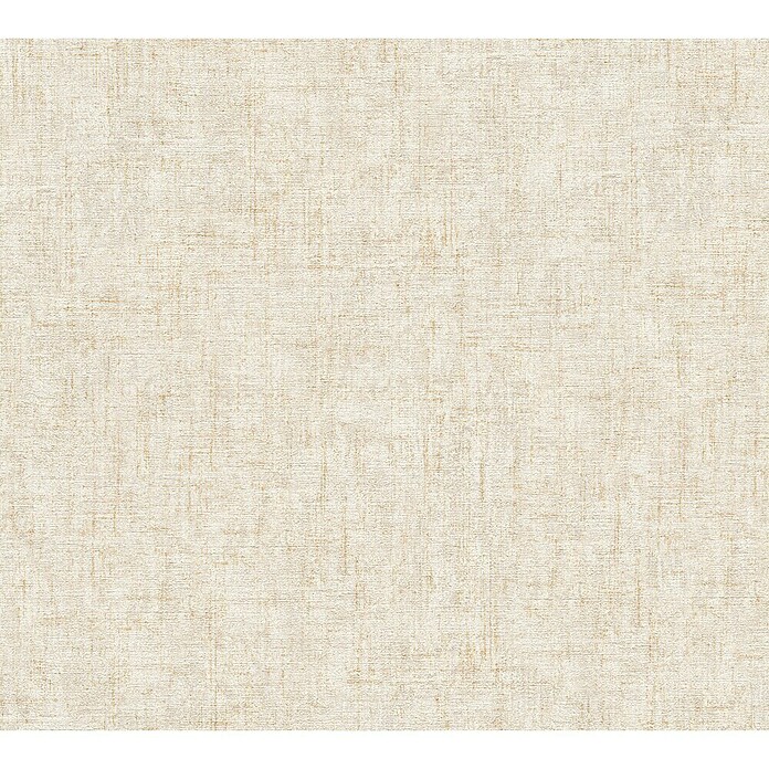 AS Creation Greenery Vliestapete (Beige/Creme, Uni, 10,05 x 0,53 m)