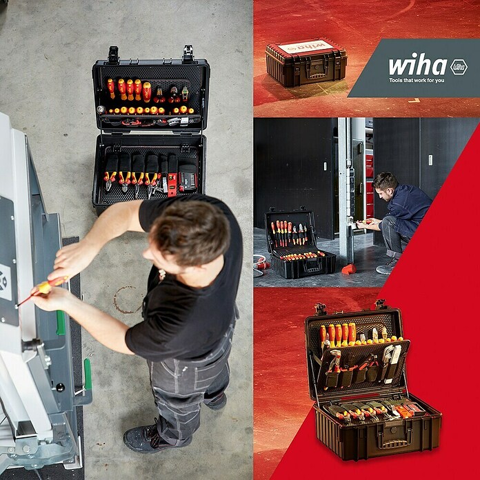 Wiha Maletín de herramientas XL Electric (L x An x Al: 512 x 216 x 418 mm, 81 pzs.) | BAUHAUS