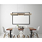Globo LED-Pendelleuchte Illa (30 W, L x B x H: 100 x 13,5 x 120 cm, Schwarz, Dunkelbraun) | BAUHAUS