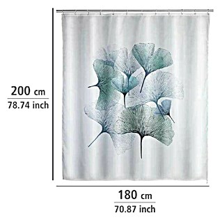 Tuš zavesa Ginko (Š x V: 180 x 200 cm, Večbarvna)