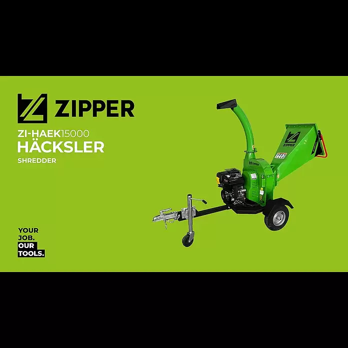 Zipper Benzin-Häcksler ZI-HAEK15000 - Max. Aststärke: 120 mm, 9 kW - ZIPPER ZI-HAEK15000 - Hcksler / shredder (official ZIPPER)