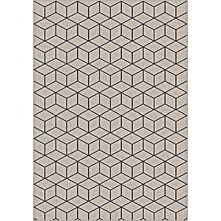 Vloerkleed Kubus (Beige / Zwart, 160 x 230 cm)