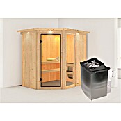 Karibu Systemsauna Fiona 1 (Mit 9 kW Saunaofen mit integrierter Steuerung, 151 x 196 x 198 cm)