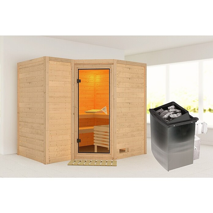 Karibu Massivholzsauna Sahib 2
