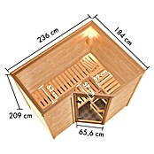 Karibu Massivholzsauna Sahib 2