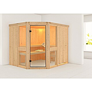 Karibu Elementsauna Amelia 3 (Ohne Ofen, Ohne Dachkranz, L x B x H: 231 x 196 x 192 cm)