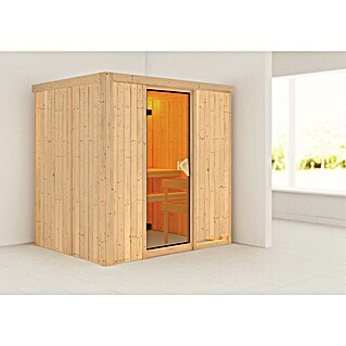 Karibu Elementsauna Fanja (Ohne Ofen, Ohne Dachkranz, L x B x H: 196 x 151 x 192 cm)