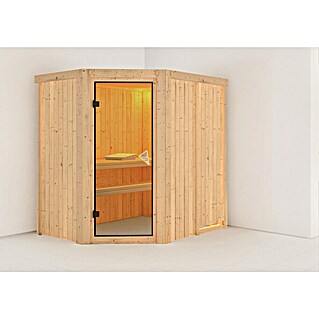 Karibu Elementsauna Carin (Ohne Ofen, Ohne Dachkranz, L x B x H: 151 x 196 x 192 cm)