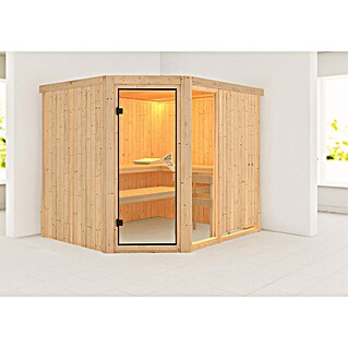 Karibu Elementsauna Fiona (Ohne Ofen, Ohne Dachkranz, L x B x H: 231 x 196 x 192 cm)