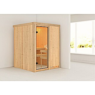 Karibu Elementsauna Minja (Ohne Ofen, Ohne Dachkranz, L x B x H: 151 x 151 x 192 cm)