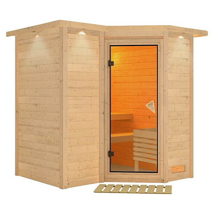 Karibu Massivholzsauna Sahib 1