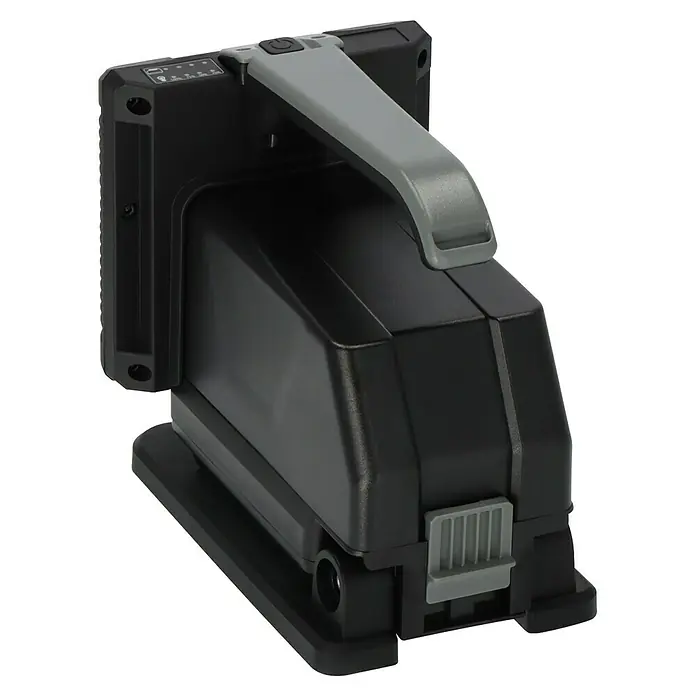 Brennenstuhl Taschenlampe Multi Akku - 21,4 x 22,5 x 19,5 cm - Die robuste Arbeitsleuchte mit grauem Griff ist ideal für den Einsatz in Werkstätten oder auf Baustellen und bietet zuverlässige Beleuchtung.