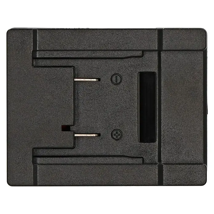 Brennenstuhl Adapter Einhell für Handscheinwerfer Multi Akku - L x B x H: 6,9 x 4 x 8,8 cm - Schwarze Akku-Adapterplatte mit positiven und negativen Anschlüssen sowie einer rechteckigen Aussparung.