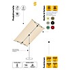 Suncomfort Parasol de balcón Flex Roof (Stone grey, 195 x 140 cm, Aluminio) | BAUHAUS