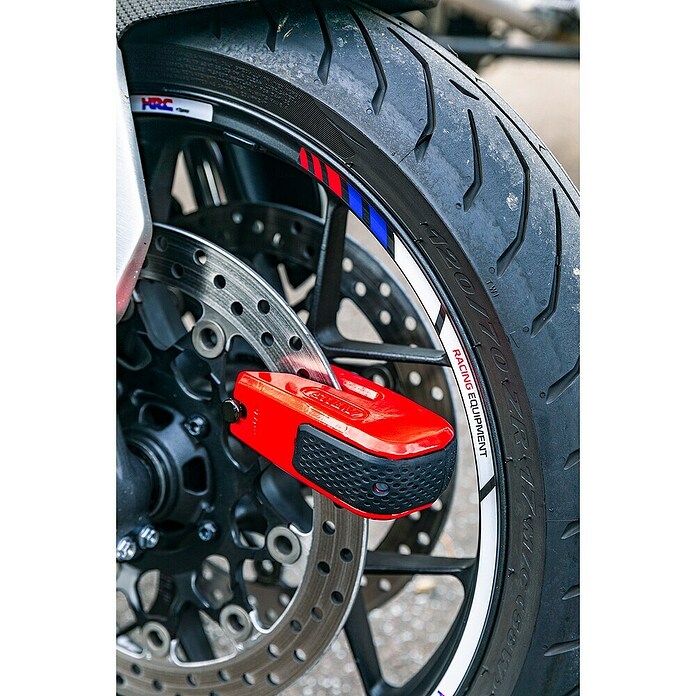 Abus Bremsscheibenschloss GRANIT™ Detecto One 8078 2.0 (Geeignet für: Motorrad, Rot) | BAUHAUS
