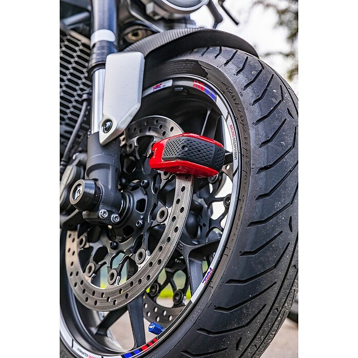 Abus Bremsscheibenschloss GRANIT™ Detecto One 8078 2.0 (Geeignet für: Motorrad, Rot) | BAUHAUS