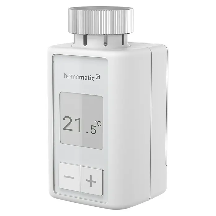 Homematic IP Heizkörper-Thermostat Flex HmIP-eTRV-F - M30 x 1,5 mm - Homematic IP Heizkörperthermostat mit digitalem Display und Plus-Minus-Tasten zur Temperaturregelung für ein angenehmes Raumklima.