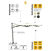 Suncomfort Ampelschirm Varioflex (Steingrau, Bespannungsmaß (L x B): 330 x 270 cm) | BAUHAUS