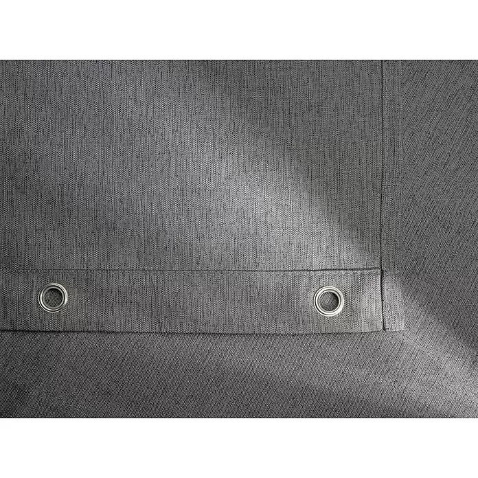 Mydeco Duschvorhang Rain - B x H: 180 x 200 cm, Kunststoff, Anthrazit - Strukturierter dunkelgrauer Stoff mit zwei Metallösen und einem verstärkten Saum.