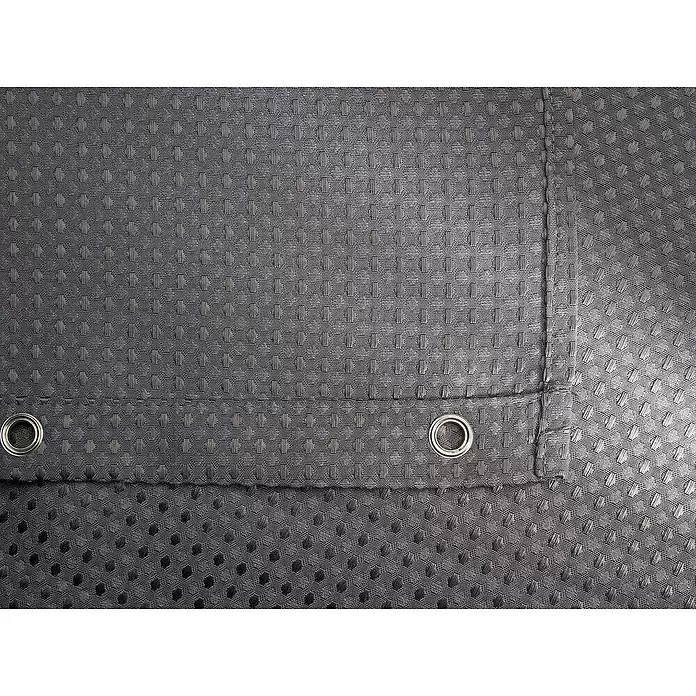 Mydeco Duschvorhang Drop - B x H: 180 x 200 cm, Kunststoff, Anthrazit - Grauer strukturierter Stoff mit zwei unterschiedlichen Webmustern und Metallösen zum Aufhängen oder Befestigen.