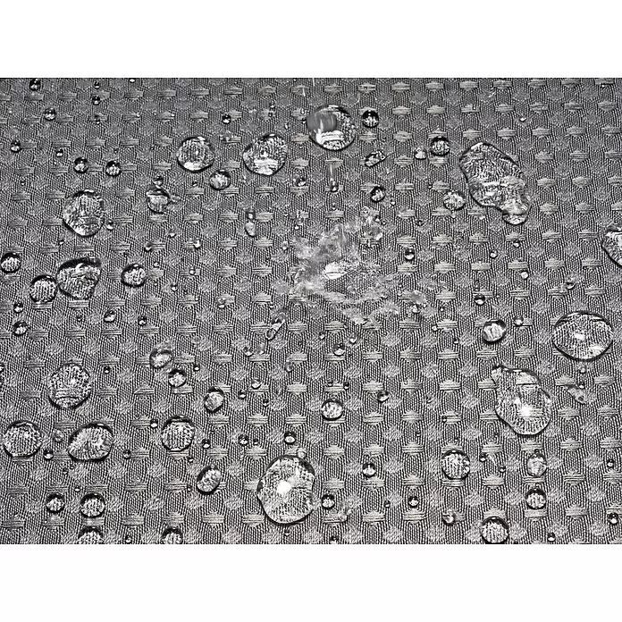Mydeco Duschvorhang Drop - B x H: 180 x 200 cm, Kunststoff, Anthrazit - Grauer, strukturierter Stoff mit Wasserperlen auf der Oberfläche, die Wasserabweisung zeigen.