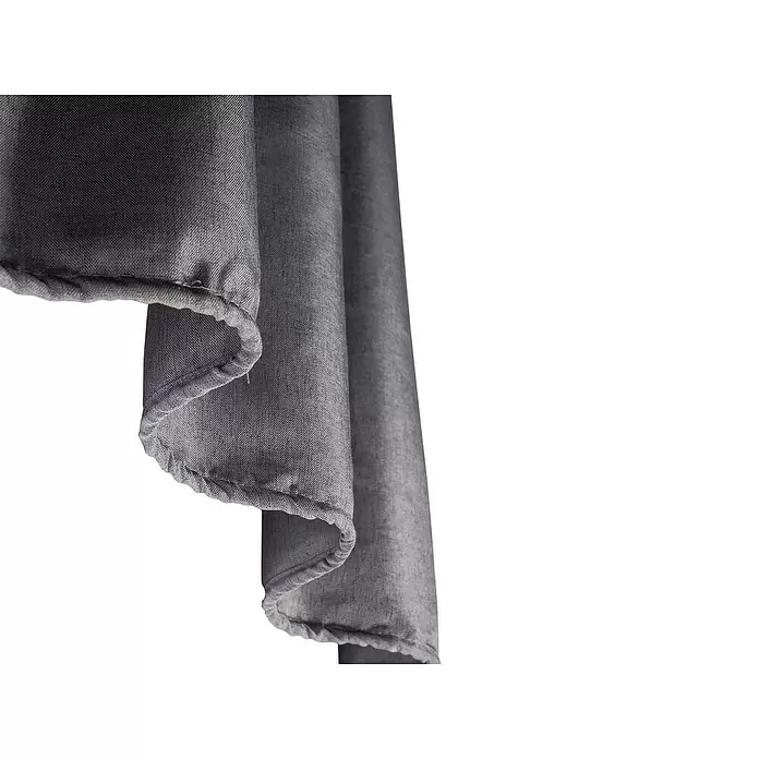 Mydeco Duschvorhang Rain - B x H: 180 x 200 cm, Kunststoff, Anthrazit - Grauer strukturierter Stoff, weich gefaltet und drapiert.