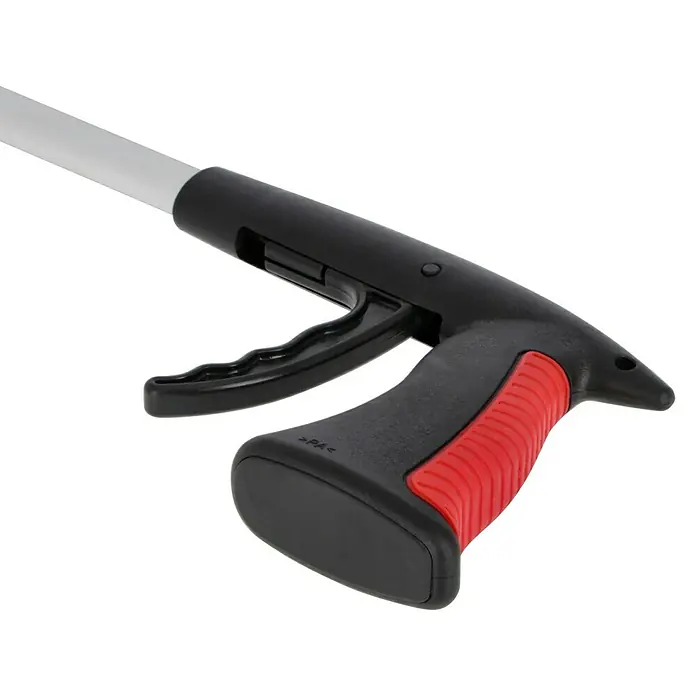 Greifer mit Magnet - Länge: 90 cm - Greifzange mit schwarzem Griff und rotem Griffbereich für komfortablen Halt. Ideal zum Aufheben von Gegenständen ohne Bücken.
