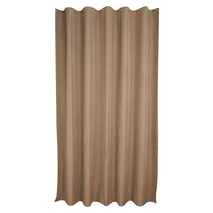 Mydeco Duschvorhang Rain - B x H: 180 x 200 cm, Kunststoff, Beige - Brauner, plissierter Vorhang in voller Länge mit Ösen.