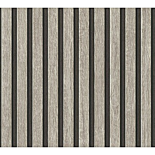 A.S. Création Flis tapeta PintWalls II (Crna/Siva, 10,05 x 0,53 m, Izgled drva)