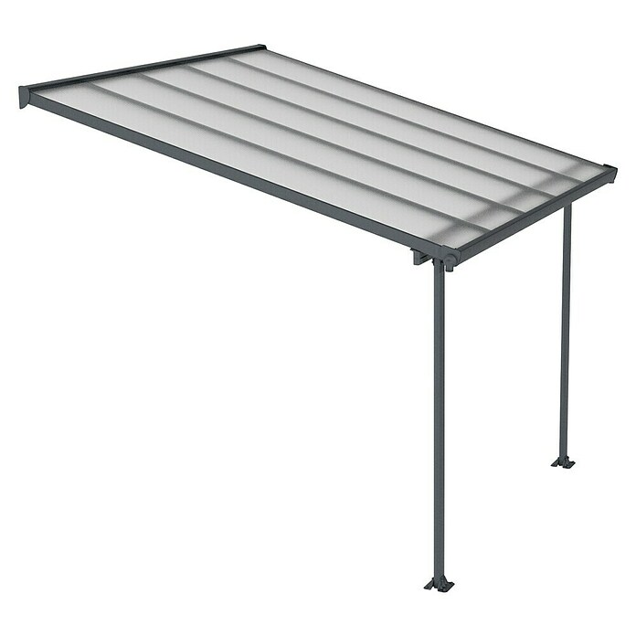 Terrassenüberdachung Tuscany LED (B x T: 3,07 x 3 m, Anthrazitgrau, Polycarbonat, Transparent) | BAUHAUS