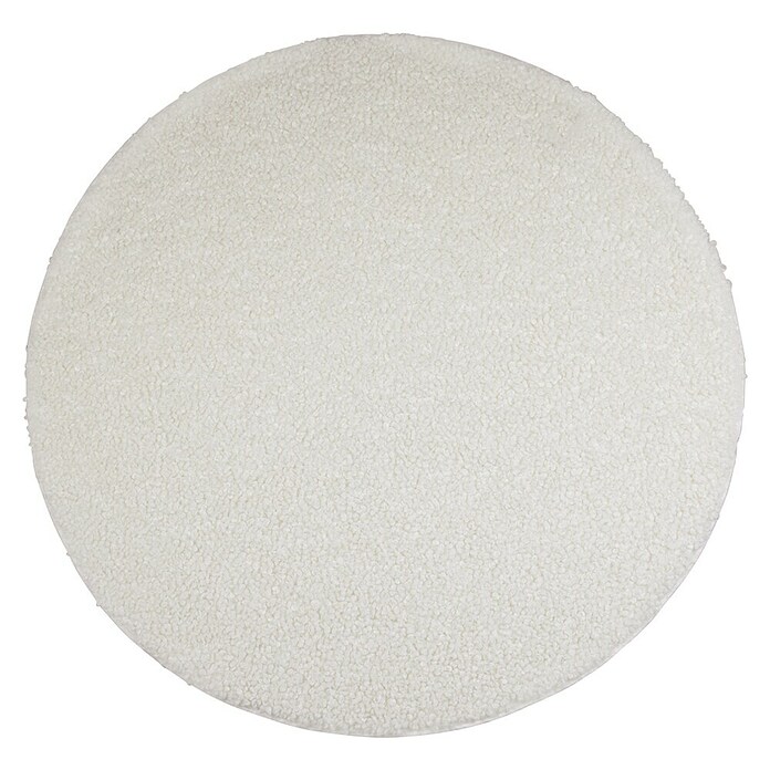 Vloerkleed, rond Teddy krul (Wit, Diameter: 120 cm) | BAUHAUS