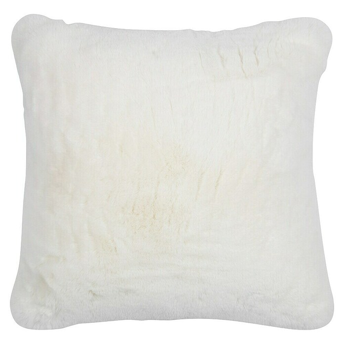 Kussen Teddy glad (Gebroken wit, 45 x 45 cm) | BAUHAUS