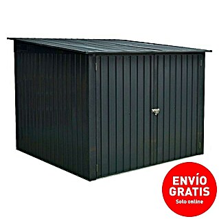 Hoggar Caseta para jardín Nyon (Medidas ext. (An x Pr): 206 x 204 cm, Antracita, Acero, 4,2 m²)