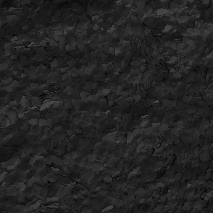 Fleur Elemento decorativo Flakes Terrazzo - Onyx black, Otros - Primer plano texturizado de un revestimiento de resina epoxi negra con escamas decorativas, ideal para suelos y diseño de superficies.