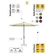 Suncomfort Marktschirm rund Pop Up (Steingrau, Durchmesser Bespannung: 300 cm) | BAUHAUS