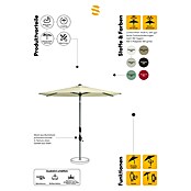 Suncomfort Marktschirm rund Slide (Steingrau, Durchmesser Bespannung: 250 cm) | BAUHAUS