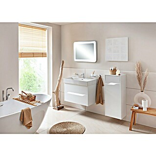 Camargue Curve Inbouwwastafel (81,5 x 46,5 cm, Kraangat: Midden, Met overloop)