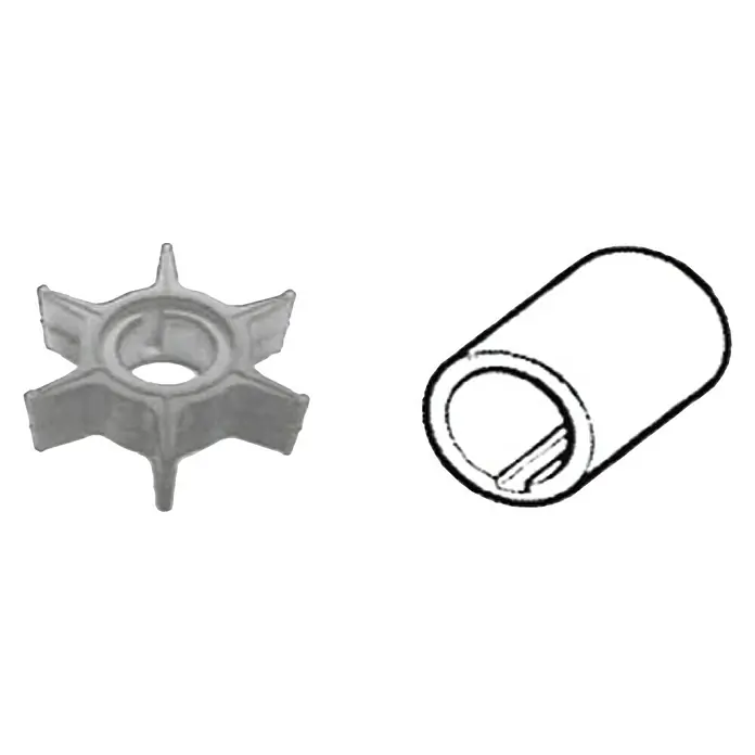 CEF Impeller 500385 G - Ø x L: 51 x 19 mm, Wellendurchmesser: 16,1 mm - Abbildung von einer Wasserpumpe mit Flügelrad und Nabe, die für den Motorbetrieb unerlässlich sind. Das optimale Ersatzteilset für Ihr Boot!