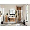 Camargue Curve Waschtischunterschrank (B x T x H: 80 x 44,7 x 50,7 cm, Berg Eiche/Schwarz) | BAUHAUS