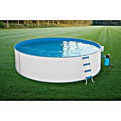 Malibu Rundbecken-Set Premium (Ø x H: 450 x 120 cm, 18 m³, Farbe Innenfolie: Blau)