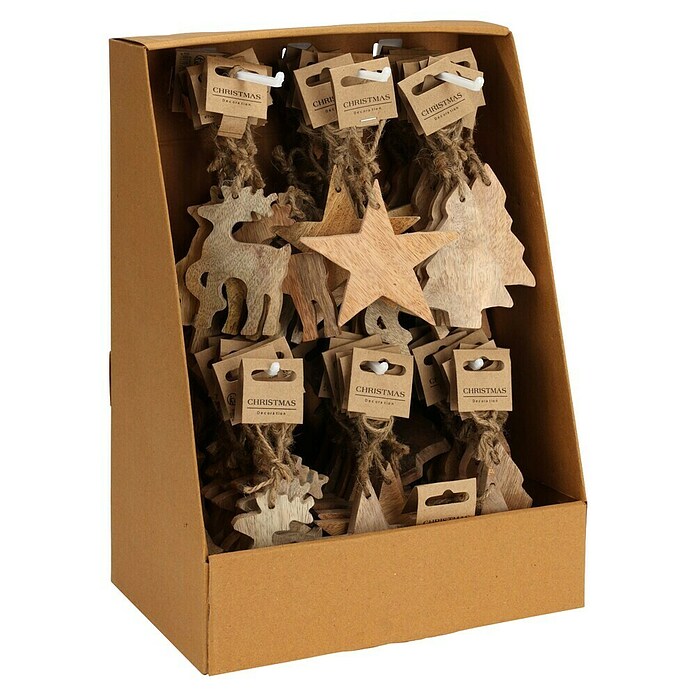 Kerstboomversiering (Bruin, Hout, 1 st., 10 x 10 x 1 cm) | BAUHAUS