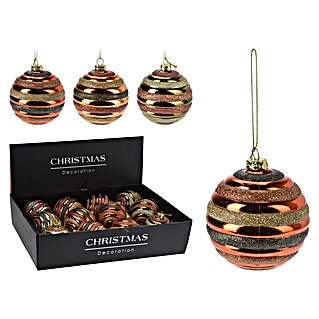 Kerstballen Glitter Strepen (Meerkleurig, Kunststof, 16 st.)