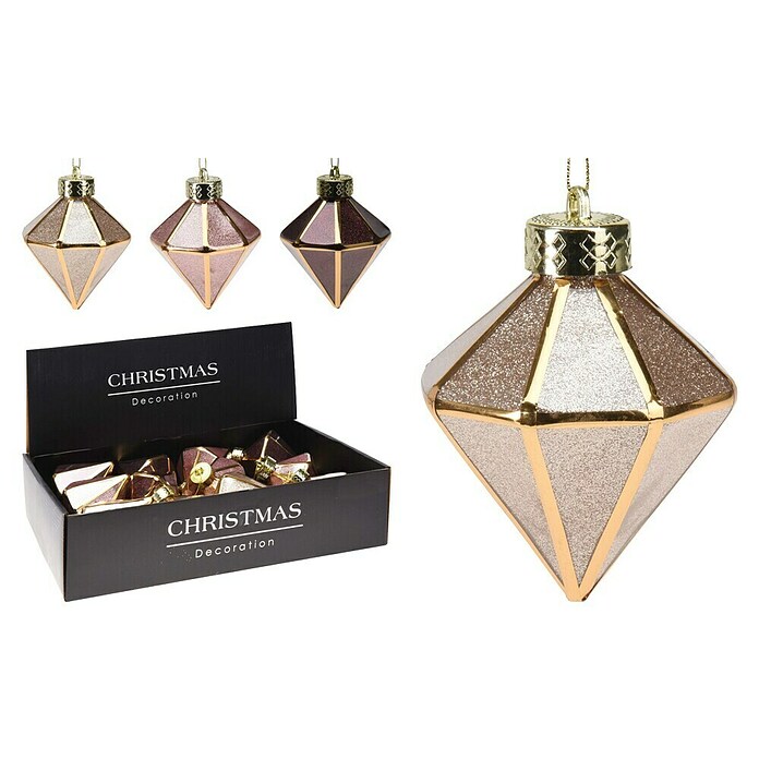 Kerstboomversiering (Brons, Kunststof, 16 st., 8 x 8 x 8 cm) | BAUHAUS