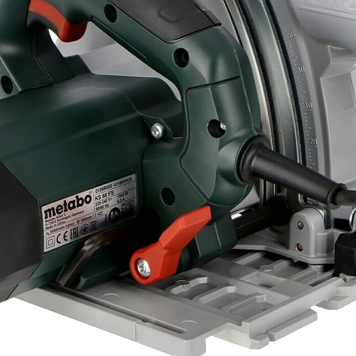 Metabo Sierra circular de mano KS 66 FS (1.500 W, Diámetro hoja de sierra: 190 mm, Profundidad de corte a 90 °: 66 mm) | BAUHAUS