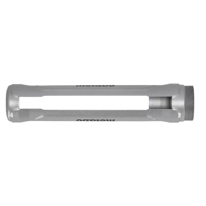 Metabo CAS 18V Pistola de cartuchos de batería KPA 18 LTX 400 - 18 V, Sin batería, Específico para: Cartuchos / Bolsas de plástico de 400 ml - Adaptador Metabo de metal gris plateado con recorte rectangular y extremo roscado.
