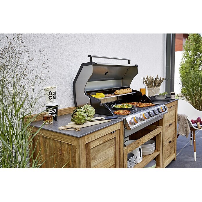 Sunfun Módulo para barbacoa (Con cajón, L x An x Al: 63 x 58 x 92 cm, Madera)