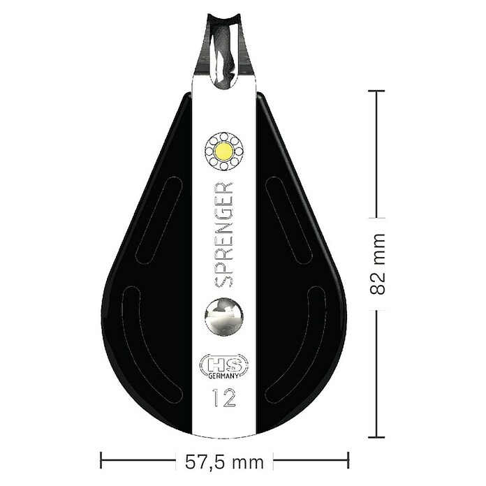 Sprenger Blok Boog glijlager (Schootdikte: 12 mm, Werkbelasting: 460 kg) | BAUHAUS
