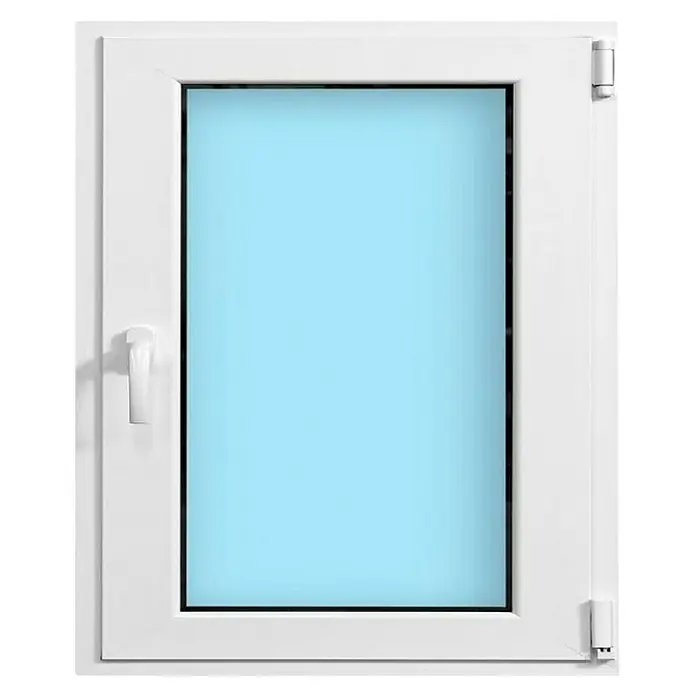 Solid Elements Ventana de aluminio practicable-oscilobatiente - 50 x 60 cm, Derecha, Blanco - Ventana de PVC blanca con vidrio azul, que proporciona luz natural y un aspecto moderno. Ideal para cualquier hogar.