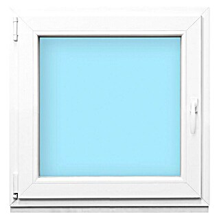 Solid Elements Ventana de PVC 1 hoja practicable-oscilobatiente (80 x 80 cm, Apertura según normativa: Izquierda, Blanco)